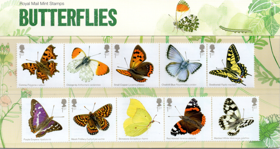 (image for) 2013 Butterflies Royal Mail Presentation Pack 487
